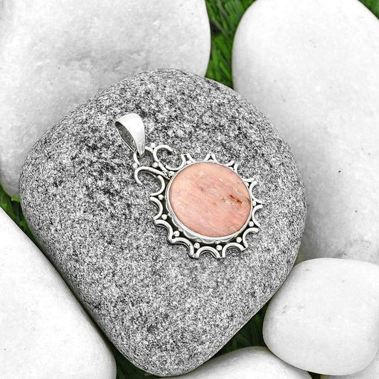 Natural Pink Tulip Quartz Pendant P-1249 SDP131468-1