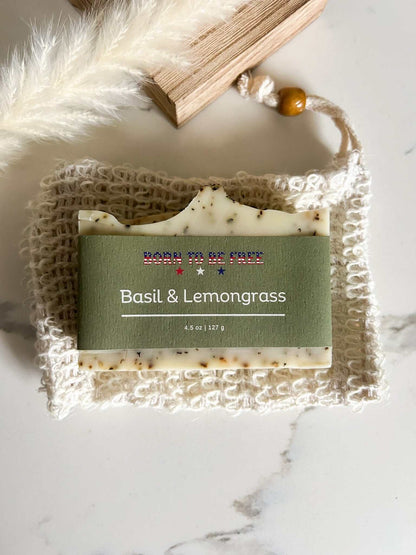 Basil & Lemongrass Tallow Soap Bar
