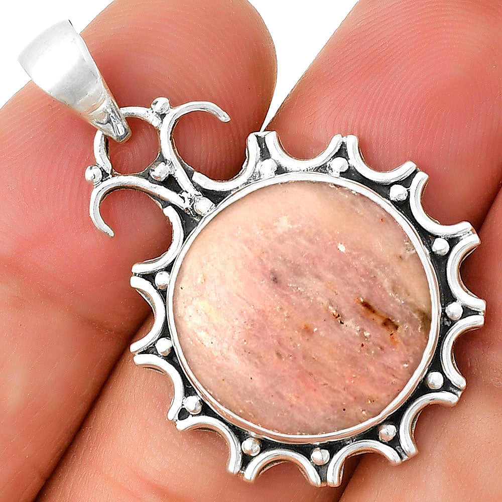 Natural Pink Tulip Quartz Pendant P-1249 SDP131468-0