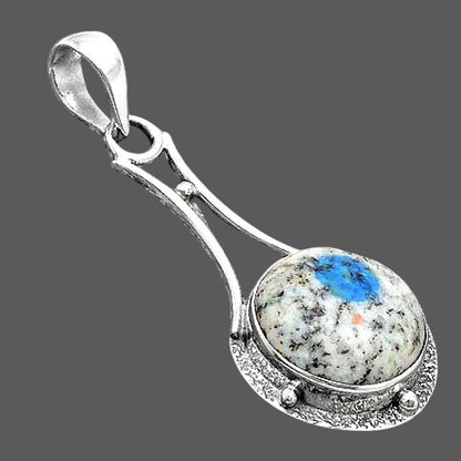 Natural K2 Blue - Azurite In Quartz Pendant