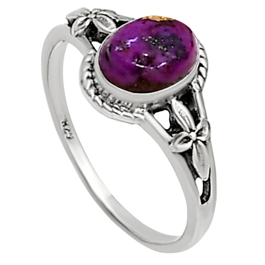 Copper Purple Turquoise Ring size-7 R-1300 SDR254346